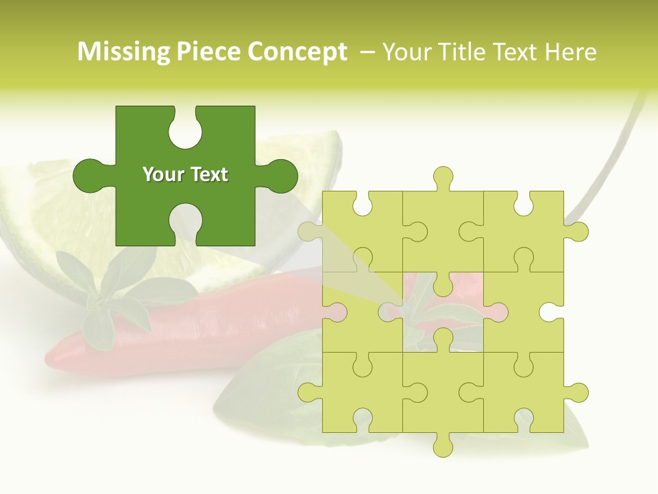 Herb Chili Pepper Isolated PowerPoint Template
