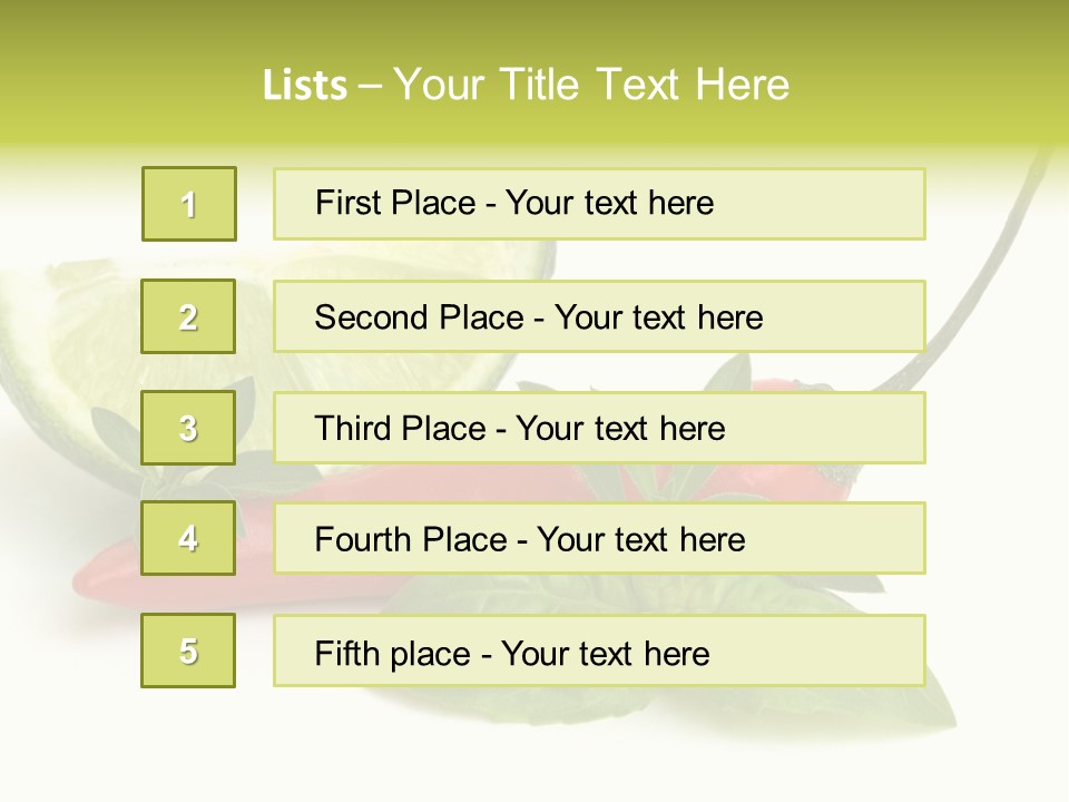 Herb Chili Pepper Isolated PowerPoint Template