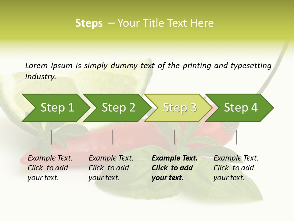 Herb Chili Pepper Isolated PowerPoint Template