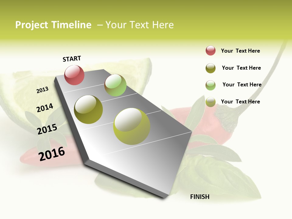 Herb Chili Pepper Isolated PowerPoint Template