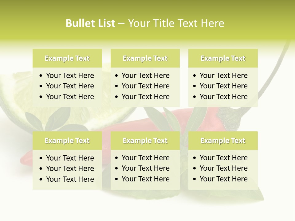 Herb Chili Pepper Isolated PowerPoint Template