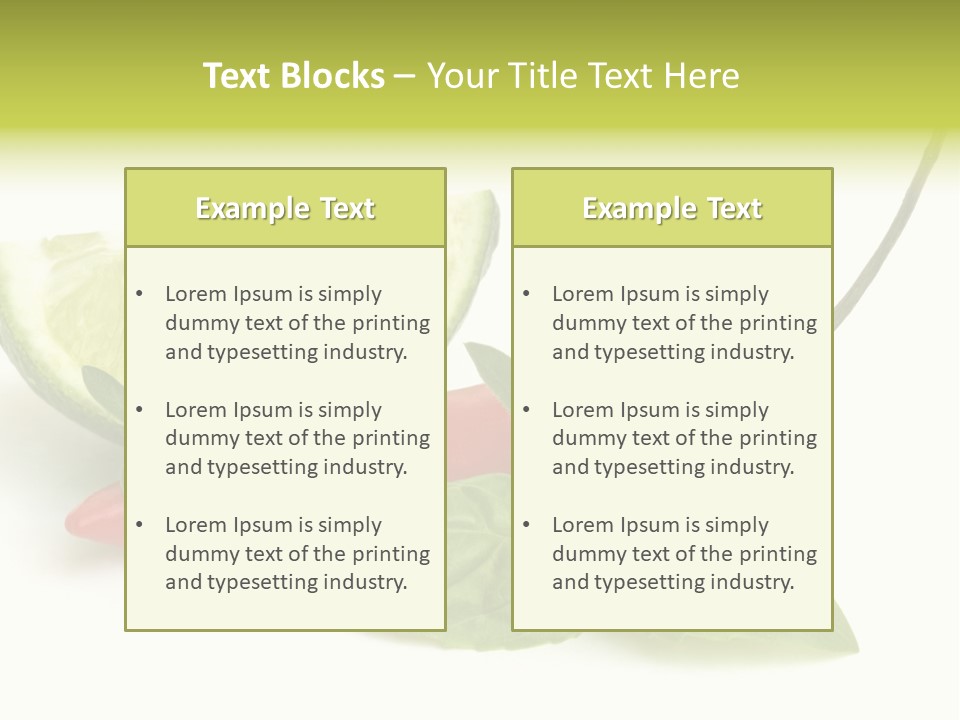 Herb Chili Pepper Isolated PowerPoint Template