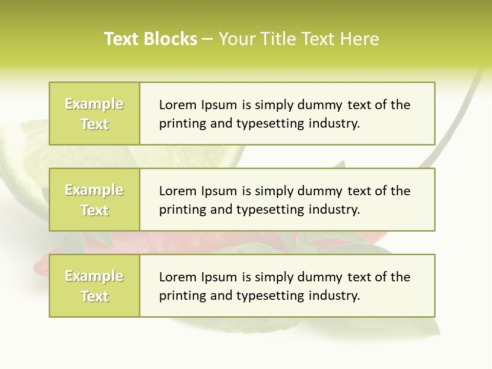 Herb Chili Pepper Isolated PowerPoint Template