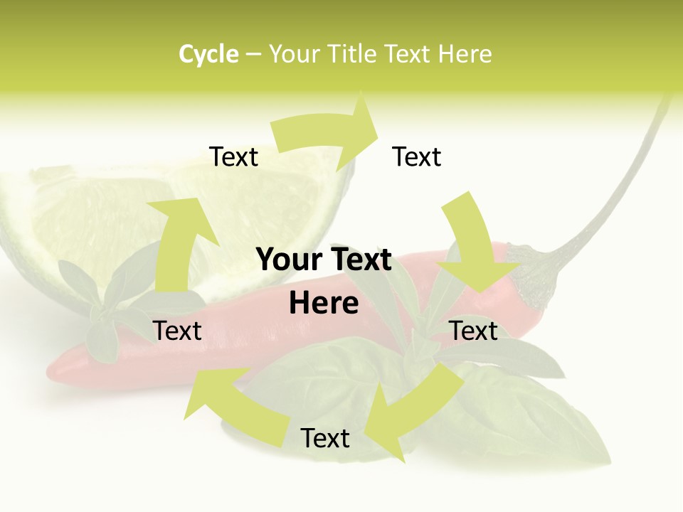 Herb Chili Pepper Isolated PowerPoint Template