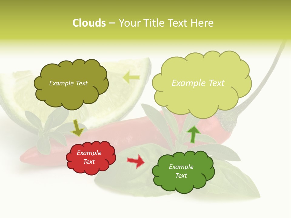 Herb Chili Pepper Isolated PowerPoint Template
