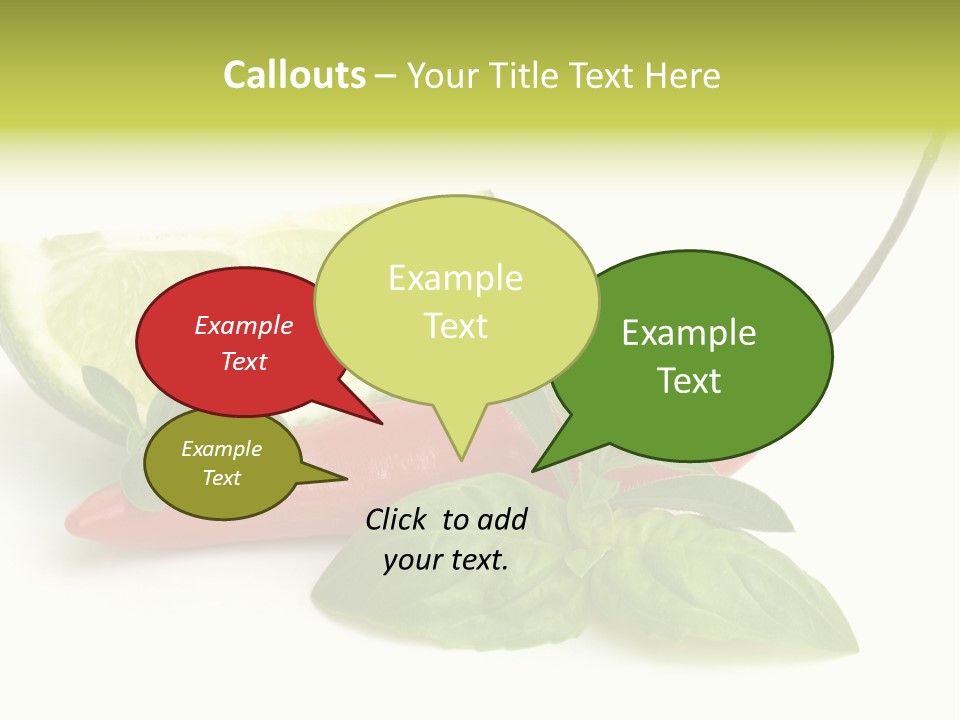 Herb Chili Pepper Isolated PowerPoint Template