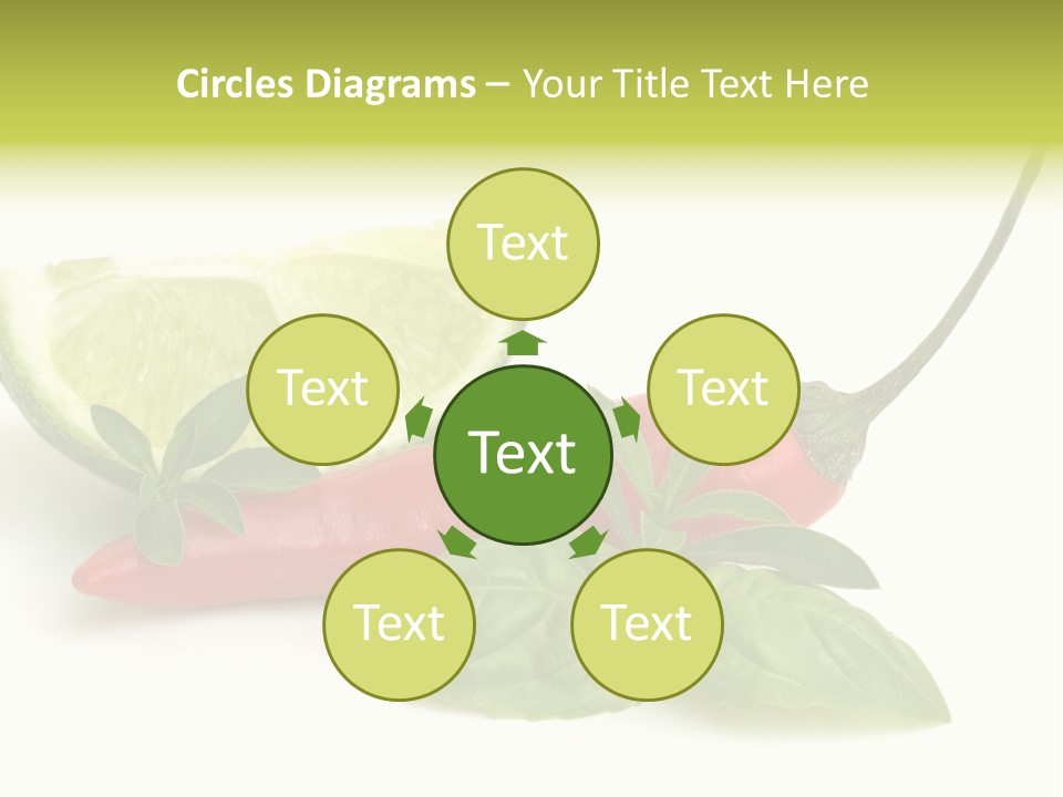 Herb Chili Pepper Isolated PowerPoint Template