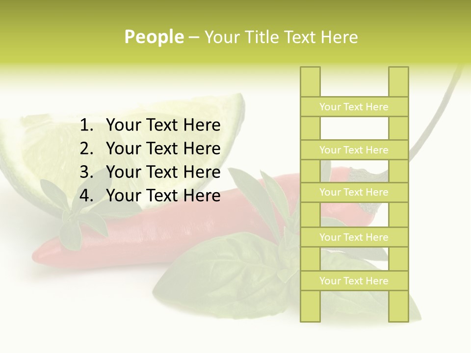 Herb Chili Pepper Isolated PowerPoint Template