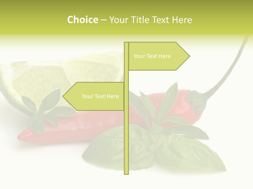 Herb Chili Pepper Isolated PowerPoint Template
