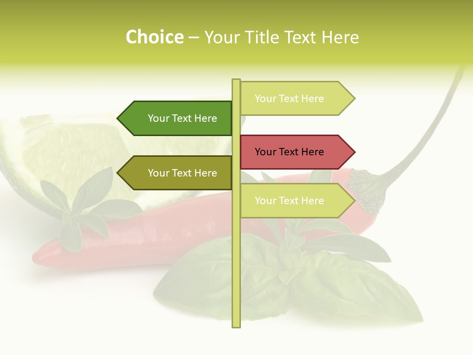 Herb Chili Pepper Isolated PowerPoint Template