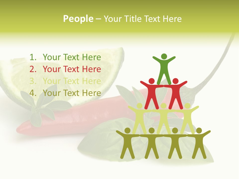 Herb Chili Pepper Isolated PowerPoint Template