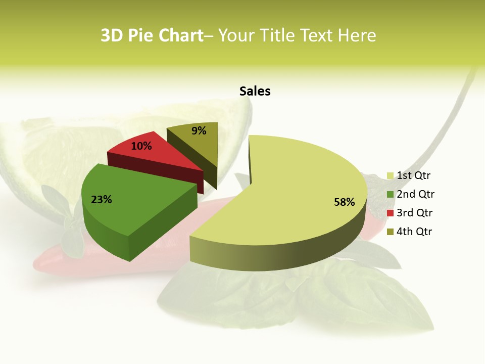Herb Chili Pepper Isolated PowerPoint Template