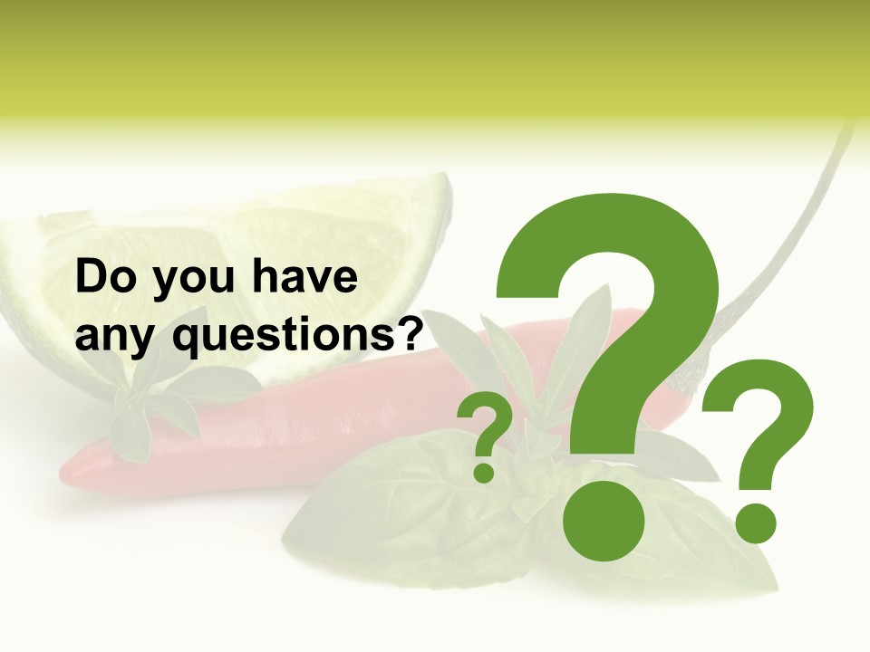 Herb Chili Pepper Isolated PowerPoint Template