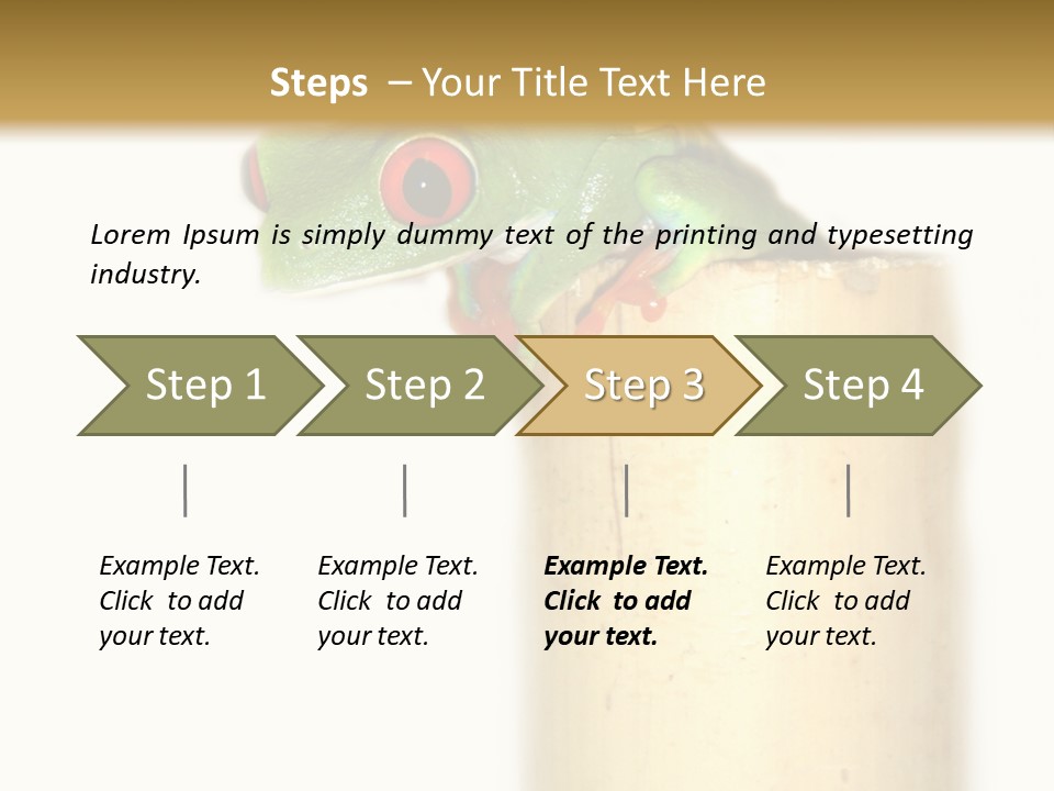 Amphibian Red Eyed Tree Frog Isolated PowerPoint Template