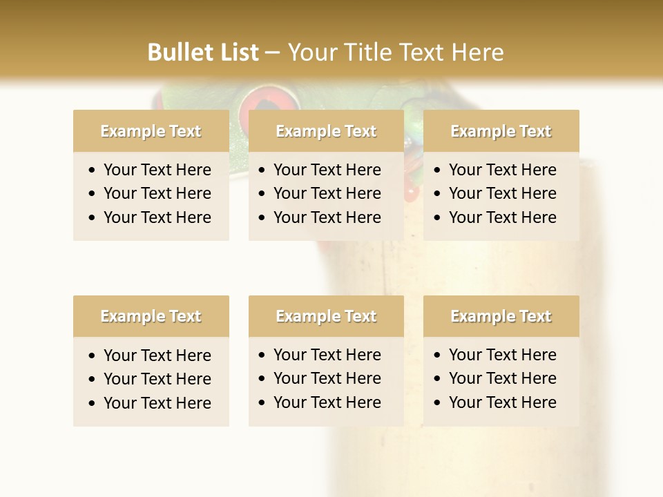 Amphibian Red Eyed Tree Frog Isolated PowerPoint Template