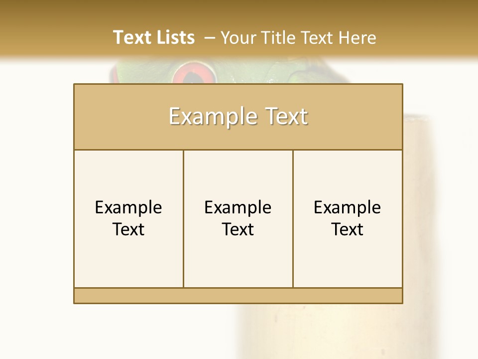 Amphibian Red Eyed Tree Frog Isolated PowerPoint Template