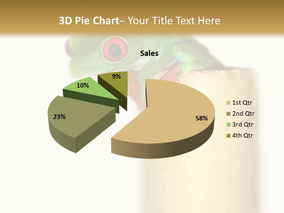 Amphibian Red Eyed Tree Frog Isolated PowerPoint Template