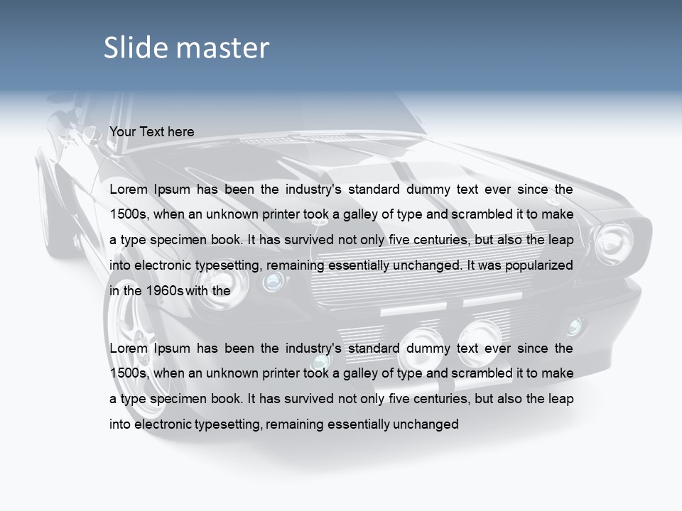 Car Transport Wheel PowerPoint Template