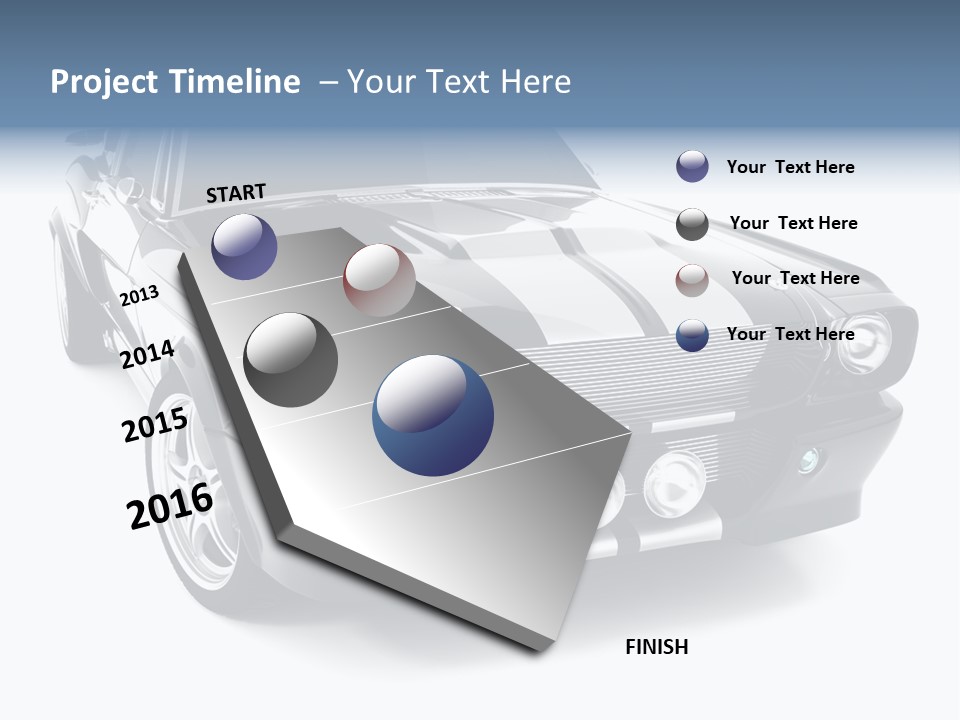 Car Transport Wheel PowerPoint Template