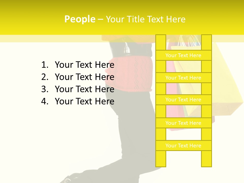 Girl Caucasian Female PowerPoint Template