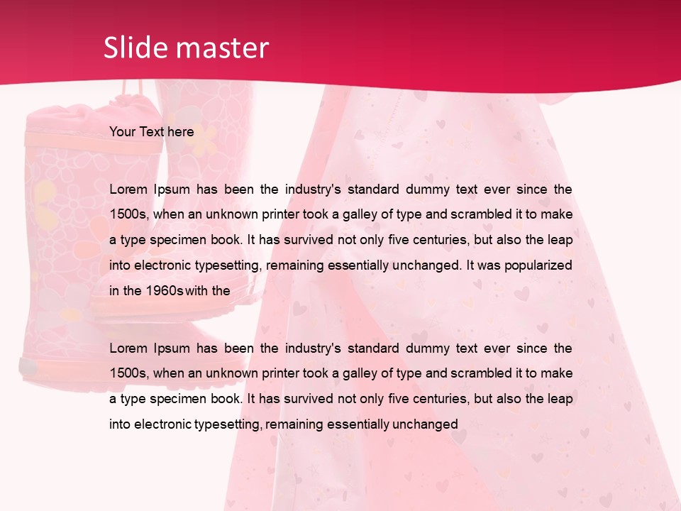 Childhood Wellington Isolated On White PowerPoint Template