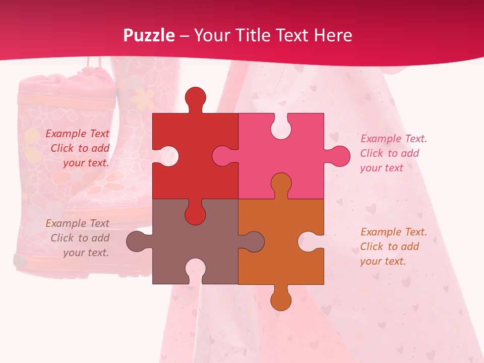 Childhood Wellington Isolated On White PowerPoint Template