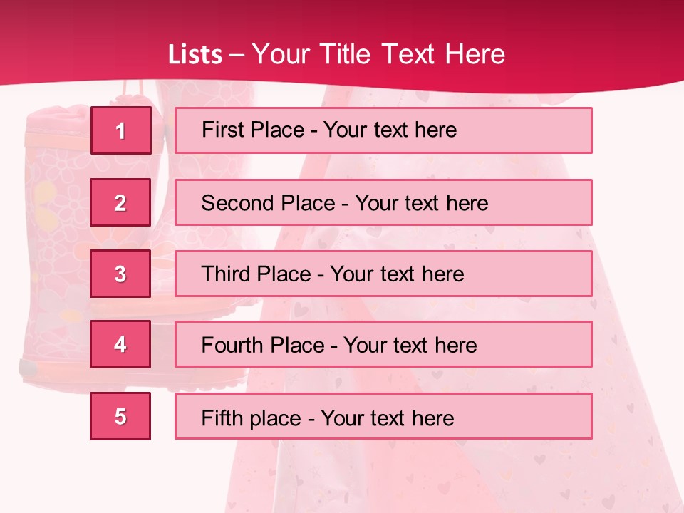 Childhood Wellington Isolated On White PowerPoint Template