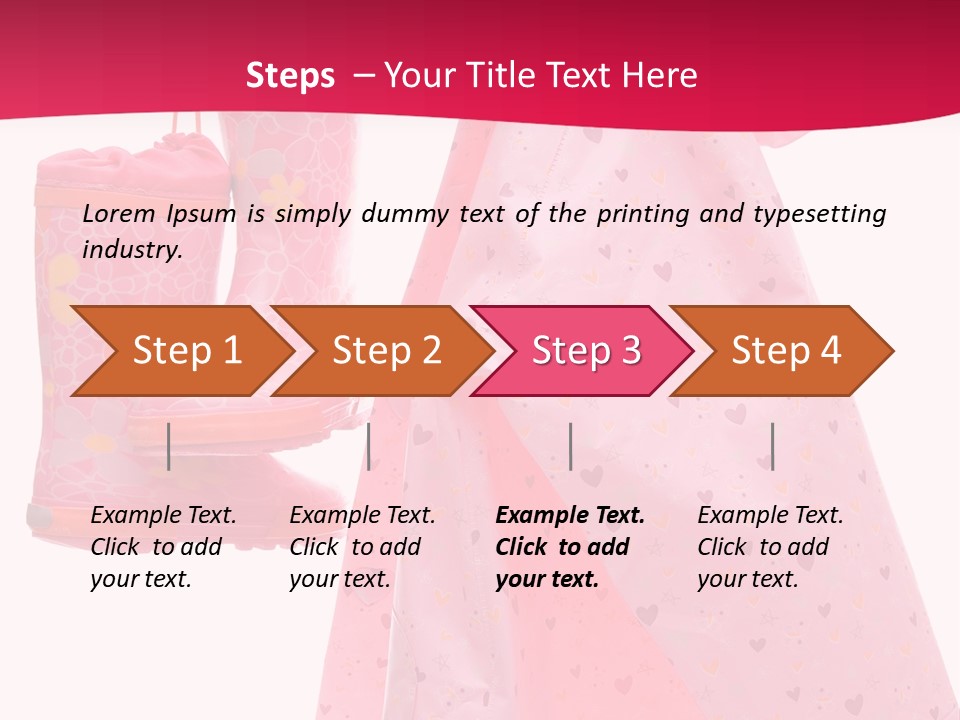 Childhood Wellington Isolated On White PowerPoint Template