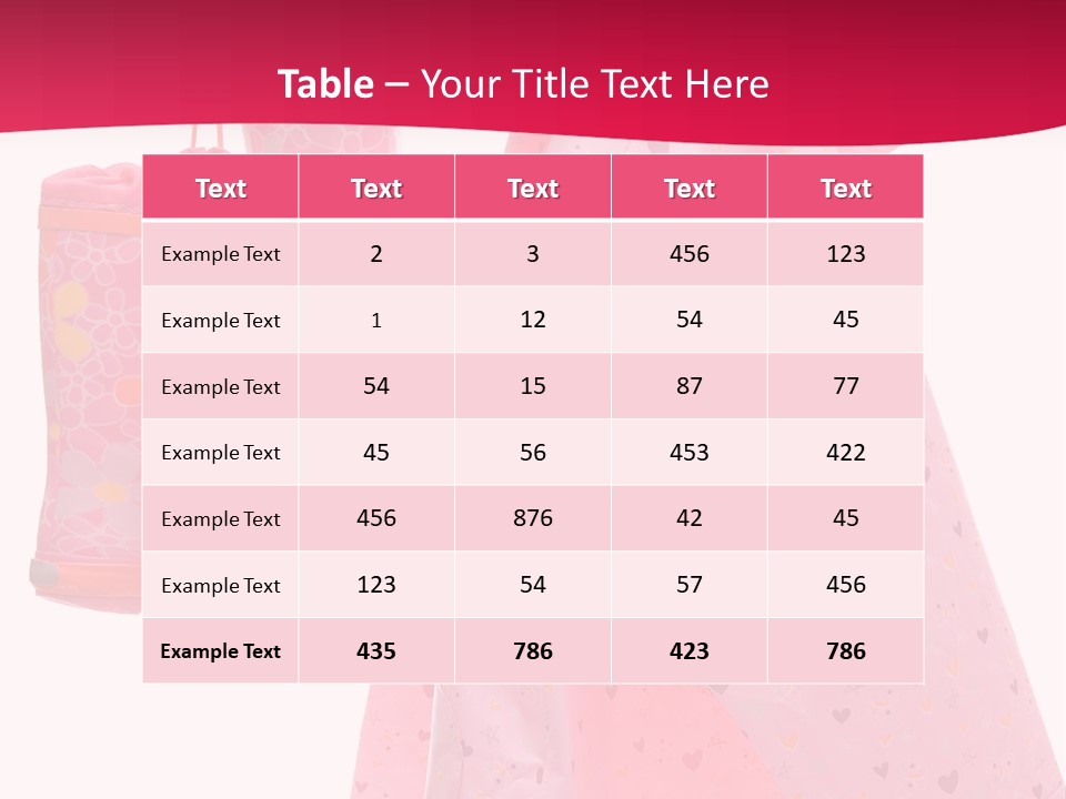 Childhood Wellington Isolated On White PowerPoint Template