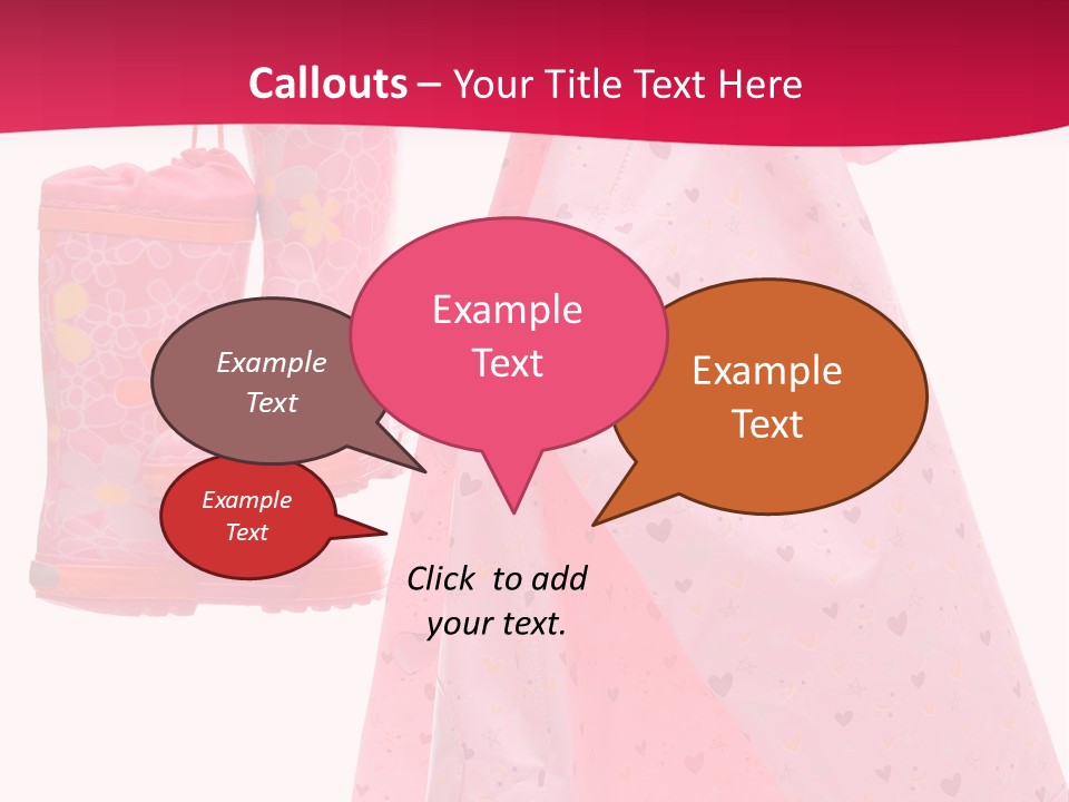 Childhood Wellington Isolated On White PowerPoint Template