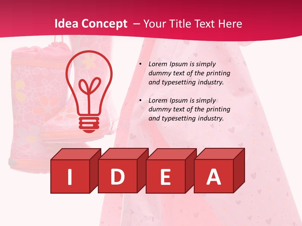 Childhood Wellington Isolated On White PowerPoint Template