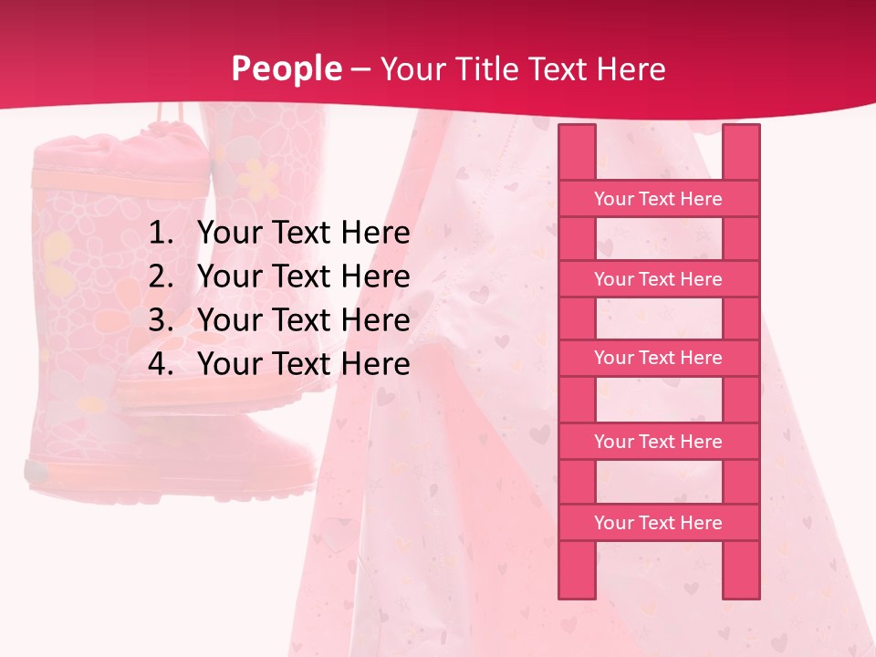 Childhood Wellington Isolated On White PowerPoint Template