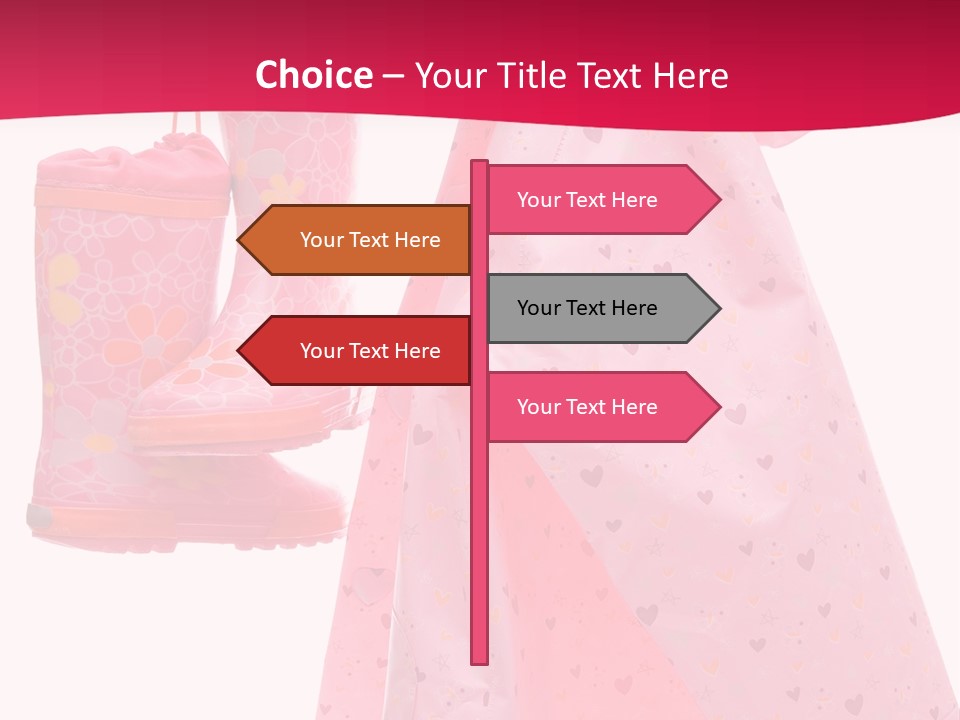 Childhood Wellington Isolated On White PowerPoint Template