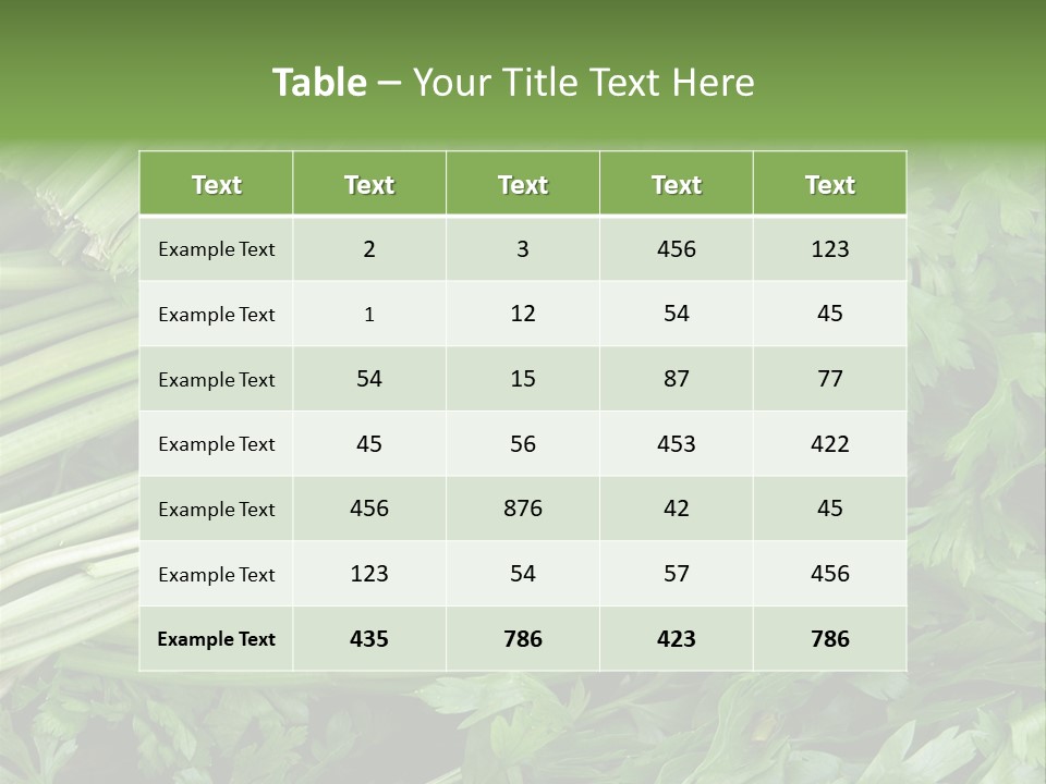 Vegetable Green Leaf Food PowerPoint Template