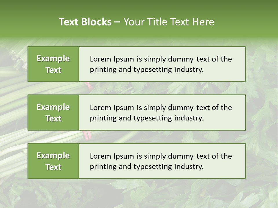 Vegetable Green Leaf Food PowerPoint Template