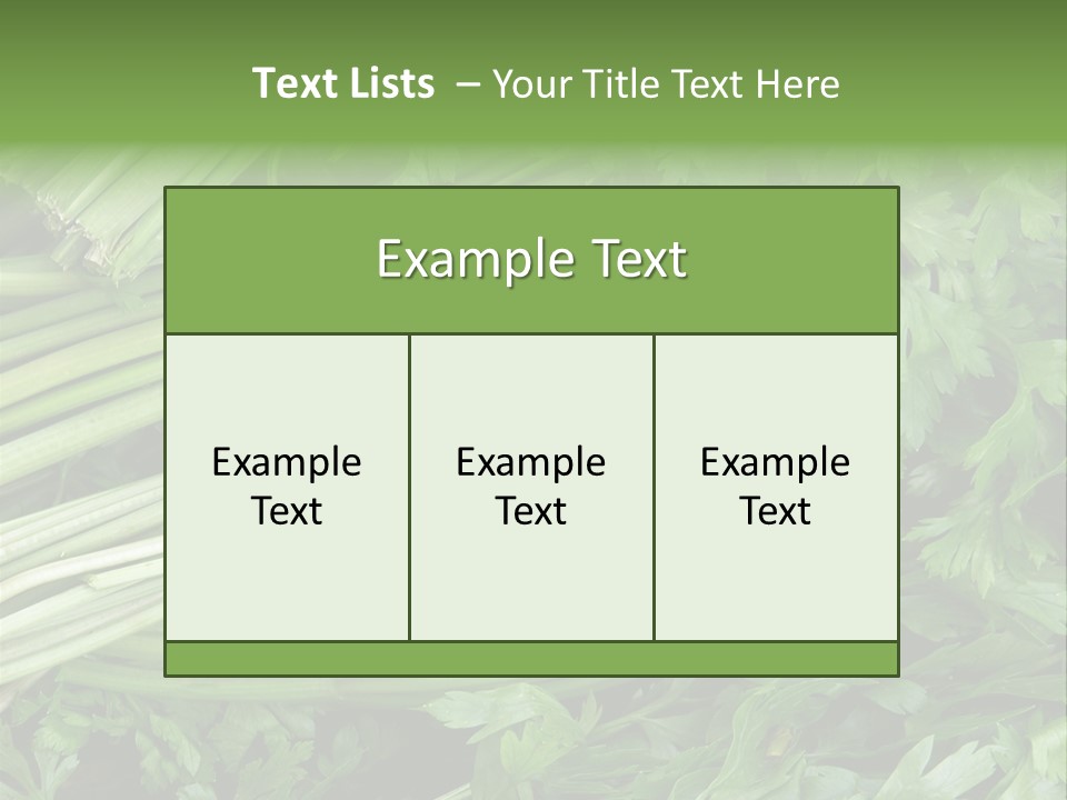 Vegetable Green Leaf Food PowerPoint Template