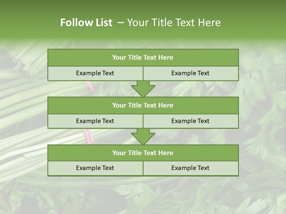 Vegetable Green Leaf Food PowerPoint Template