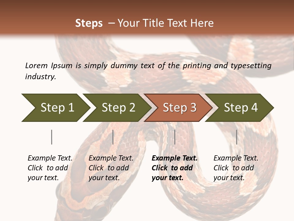 Red Rat Snake Isolated Slither PowerPoint Template