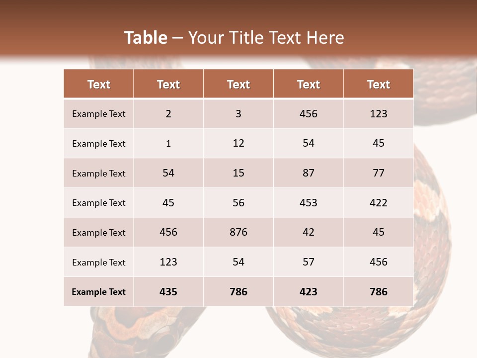 Red Rat Snake Isolated Slither PowerPoint Template