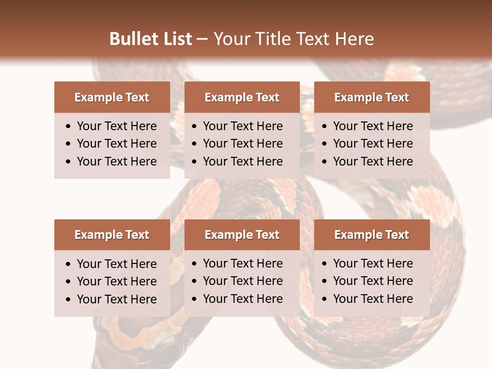 Red Rat Snake Isolated Slither PowerPoint Template