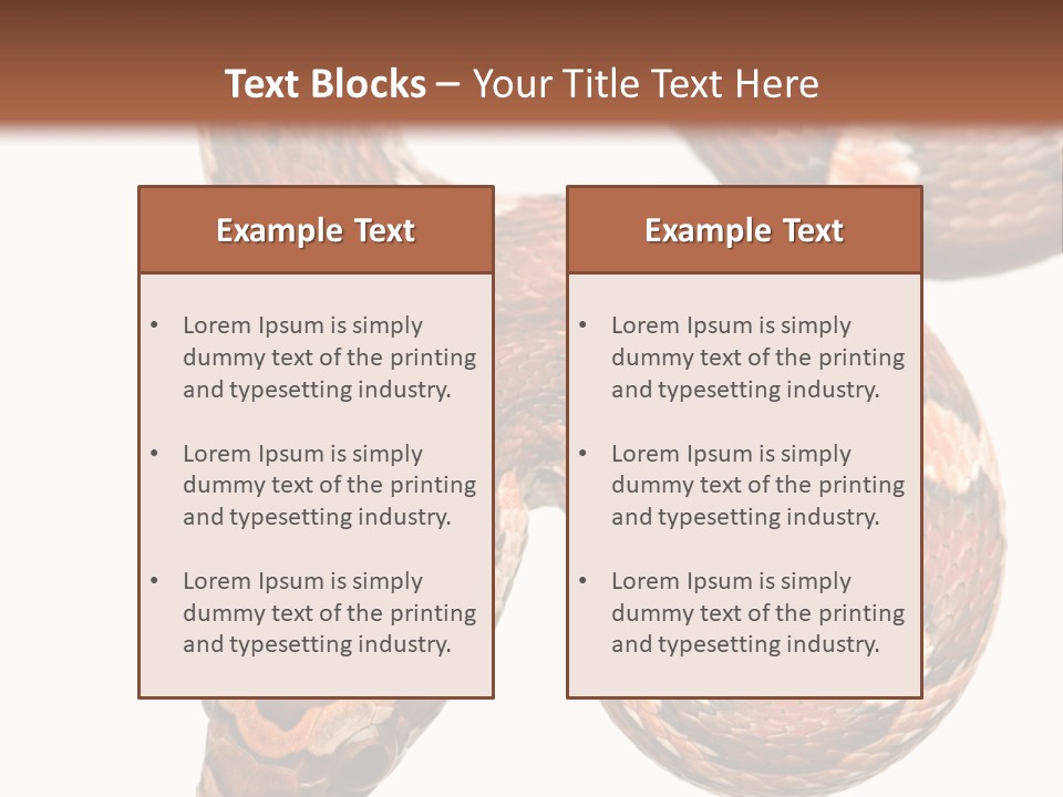Red Rat Snake Isolated Slither PowerPoint Template