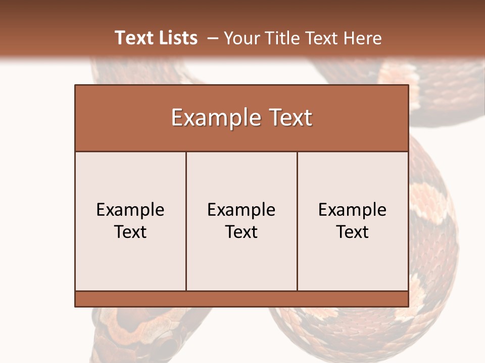 Red Rat Snake Isolated Slither PowerPoint Template
