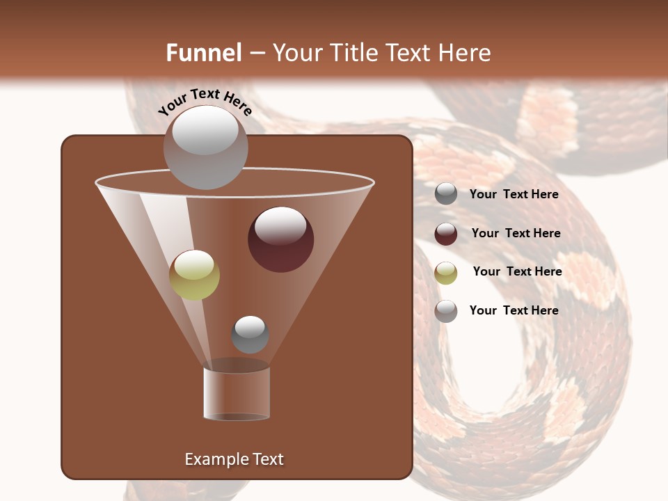 Red Rat Snake Isolated Slither PowerPoint Template