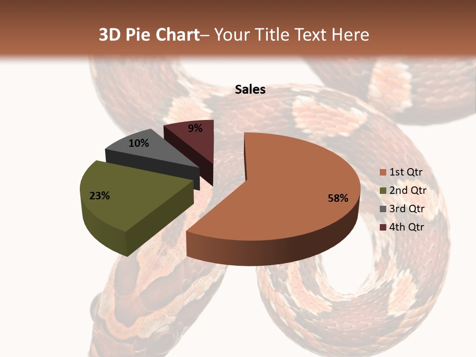 Red Rat Snake Isolated Slither PowerPoint Template