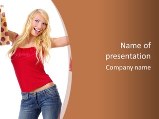 Isolated Fashion Smile PowerPoint Template