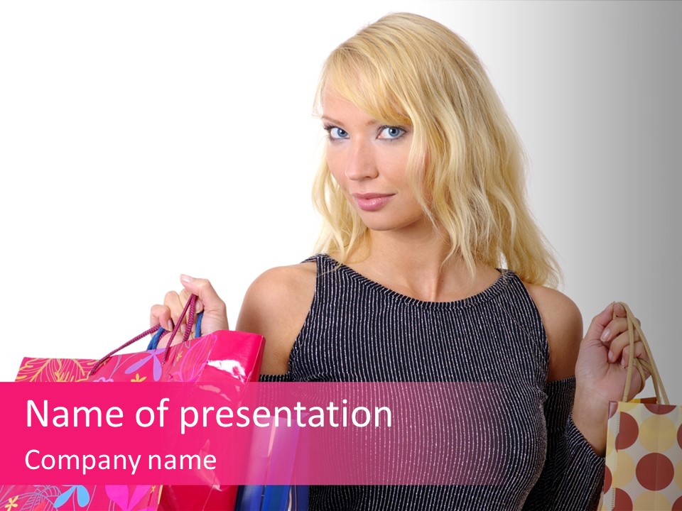 Present Buying Laugh PowerPoint Template