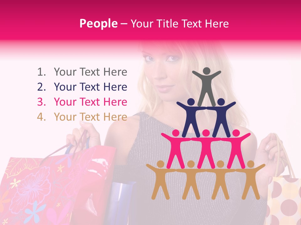 Present Buying Laugh PowerPoint Template