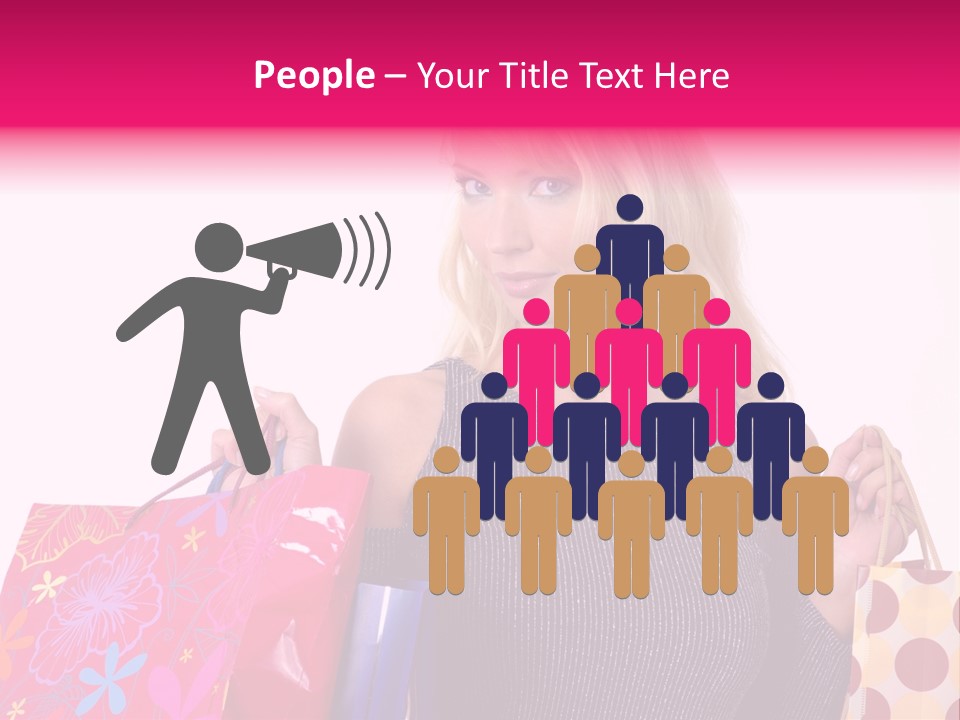 Present Buying Laugh PowerPoint Template