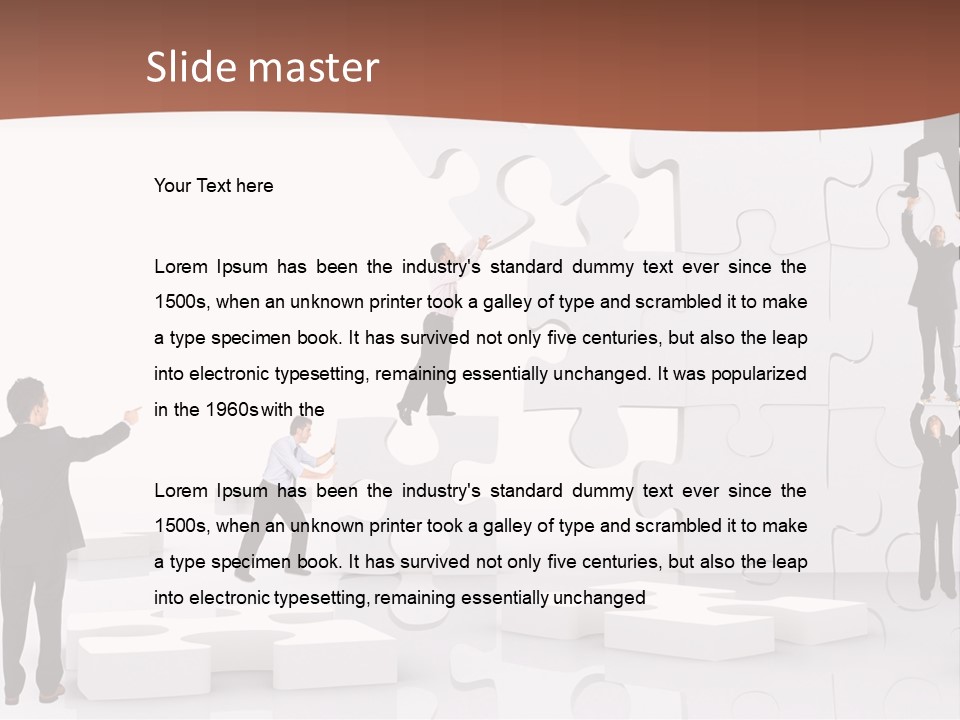 Building Isolated Businessmen PowerPoint Template