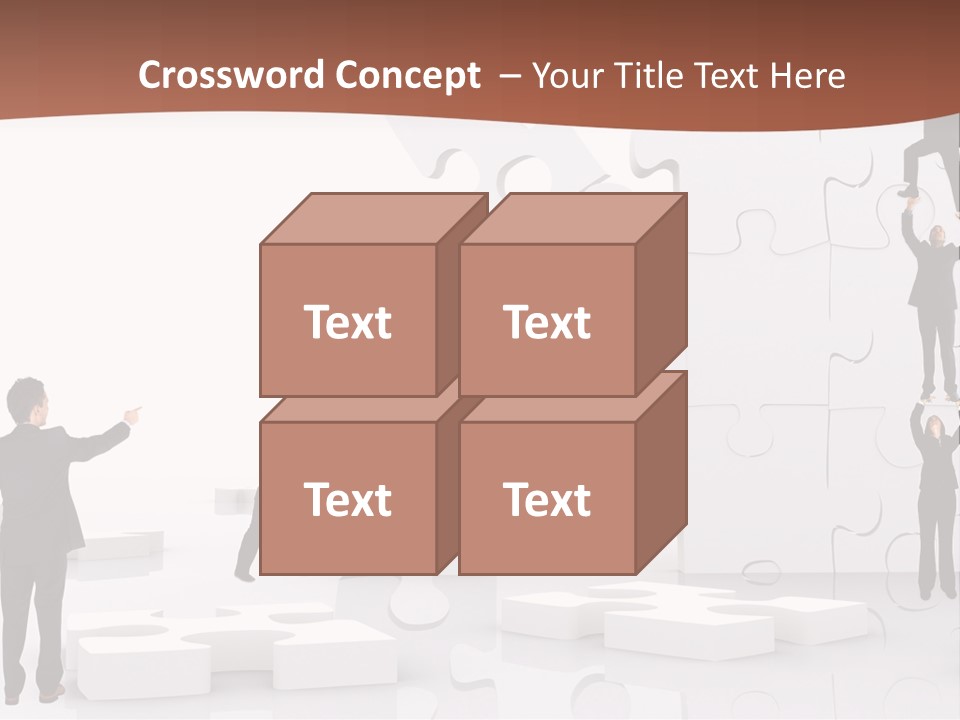 Building Isolated Businessmen PowerPoint Template